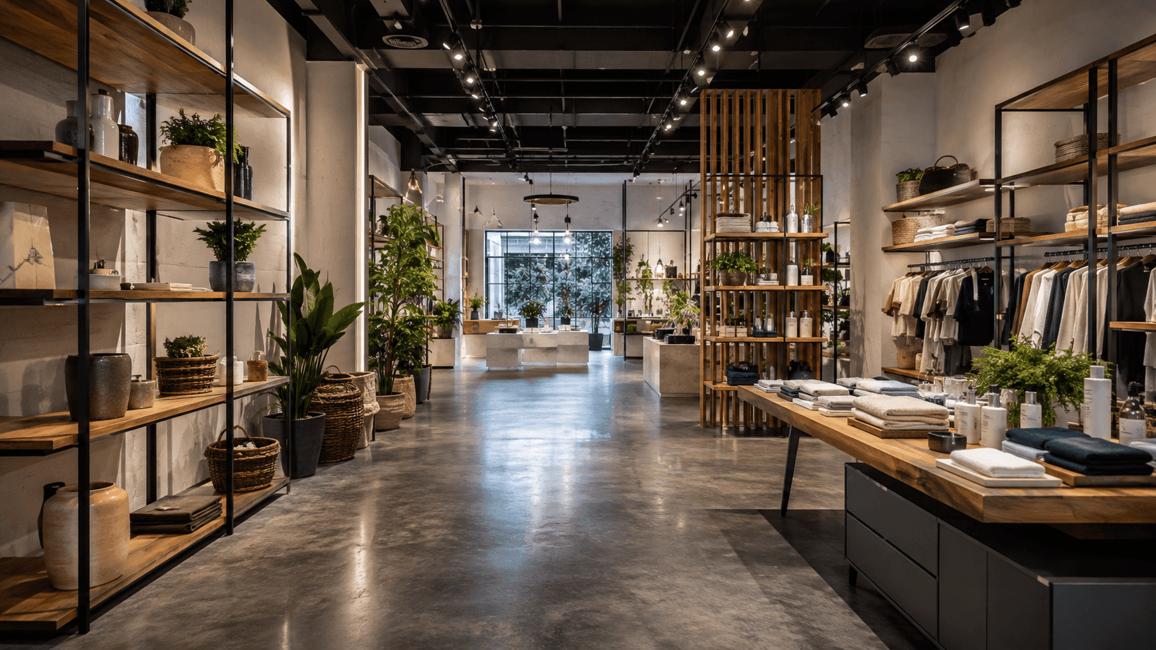 Retail shops in malls and mixed-use projects